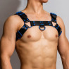 BDSMaster Harnais Fetish Oros Noir-Bleu